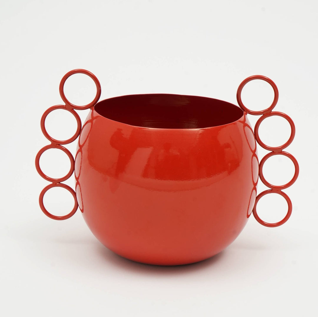 Quirky Red Planter | Tomato Red Modern Indoor Plant Pot