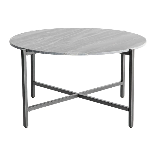 Marble Coffee Table with Metal Frame