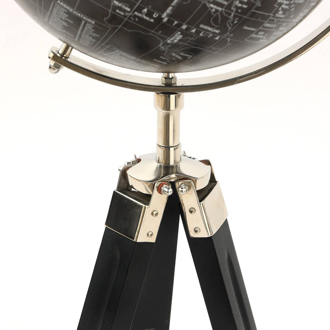 Tabletop Decorative Globe on Aluminum Tripod Stand - 32"(H)