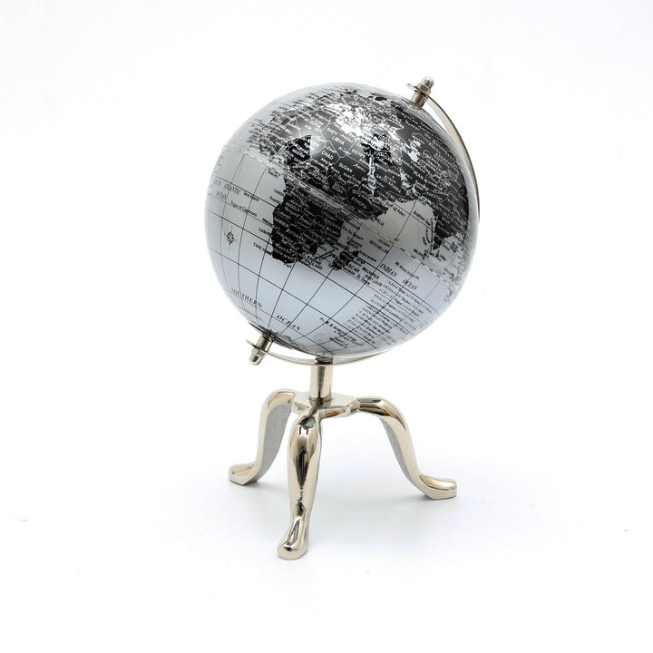 Tabletop Decorative Globe on Aluminum Stand - 10"(H)