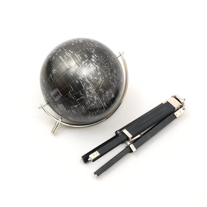 Tabletop Decorative Globe on Aluminum Tripod Stand - 32"(H)