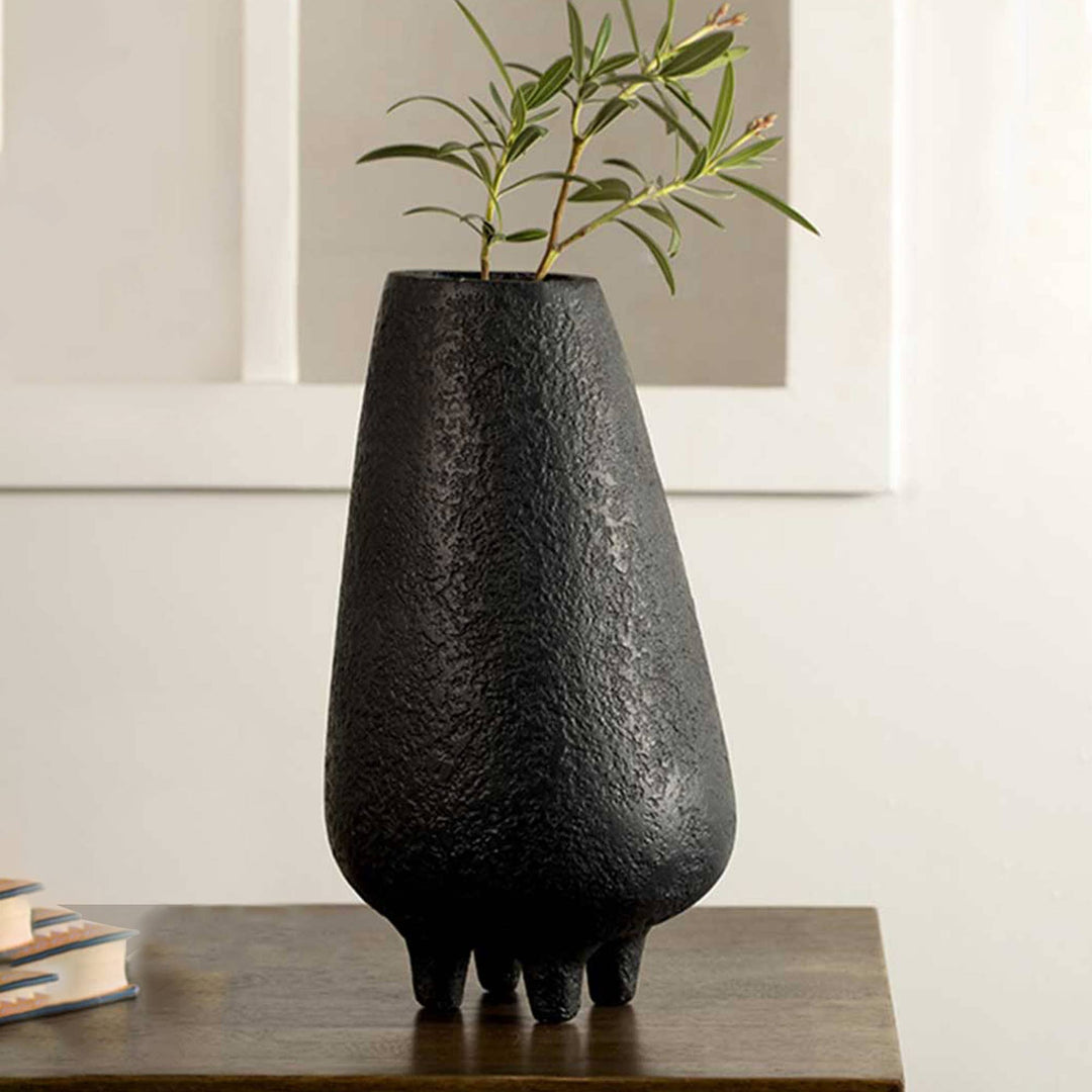 Midnight Terracotta Vase (Tall) / 6.25 X 6.25 X 11.75 Inches (L X W X H) / Moq - 2 Pcs