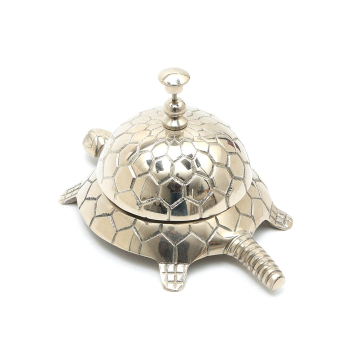 Decorative Aluminum Desk Bell in Turtle Shape - 7.5" Dia