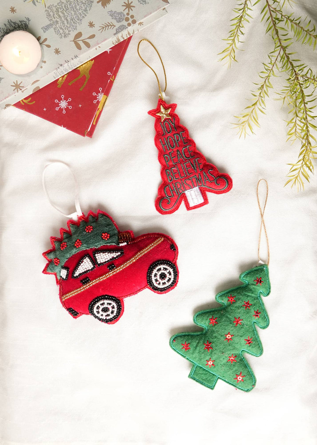 Santa's Car Haning Ornament