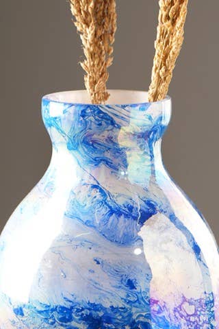 Marble Finish Glass Vase