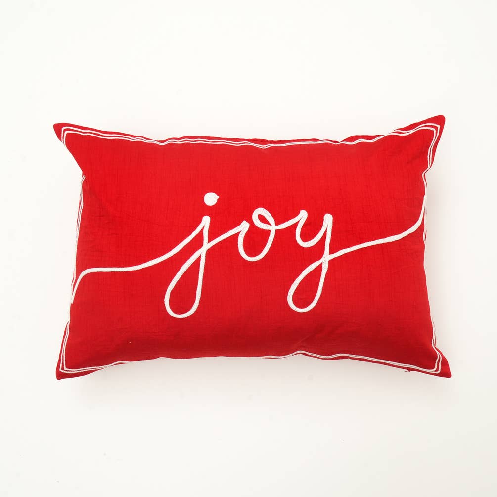 Joy Embroidered Cushion