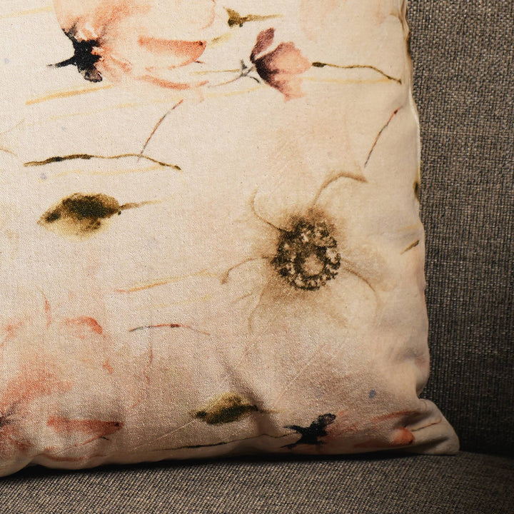 100% COTTON VELVET PRINTED CUSHION Pink