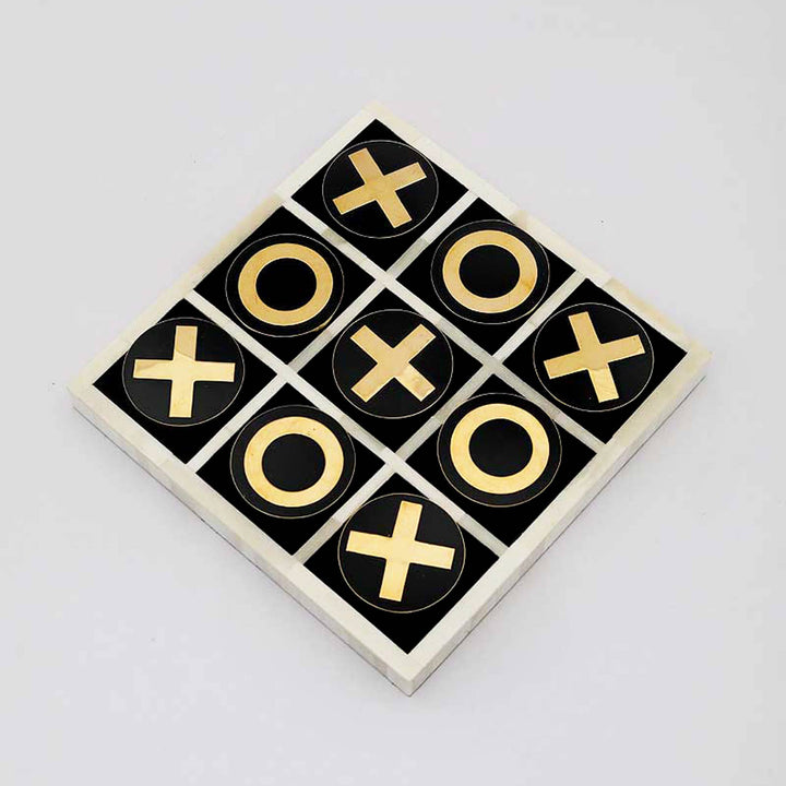 XOGame / Ivory Bone & Brass / 8"x8"x0.75"  / 2set per inner