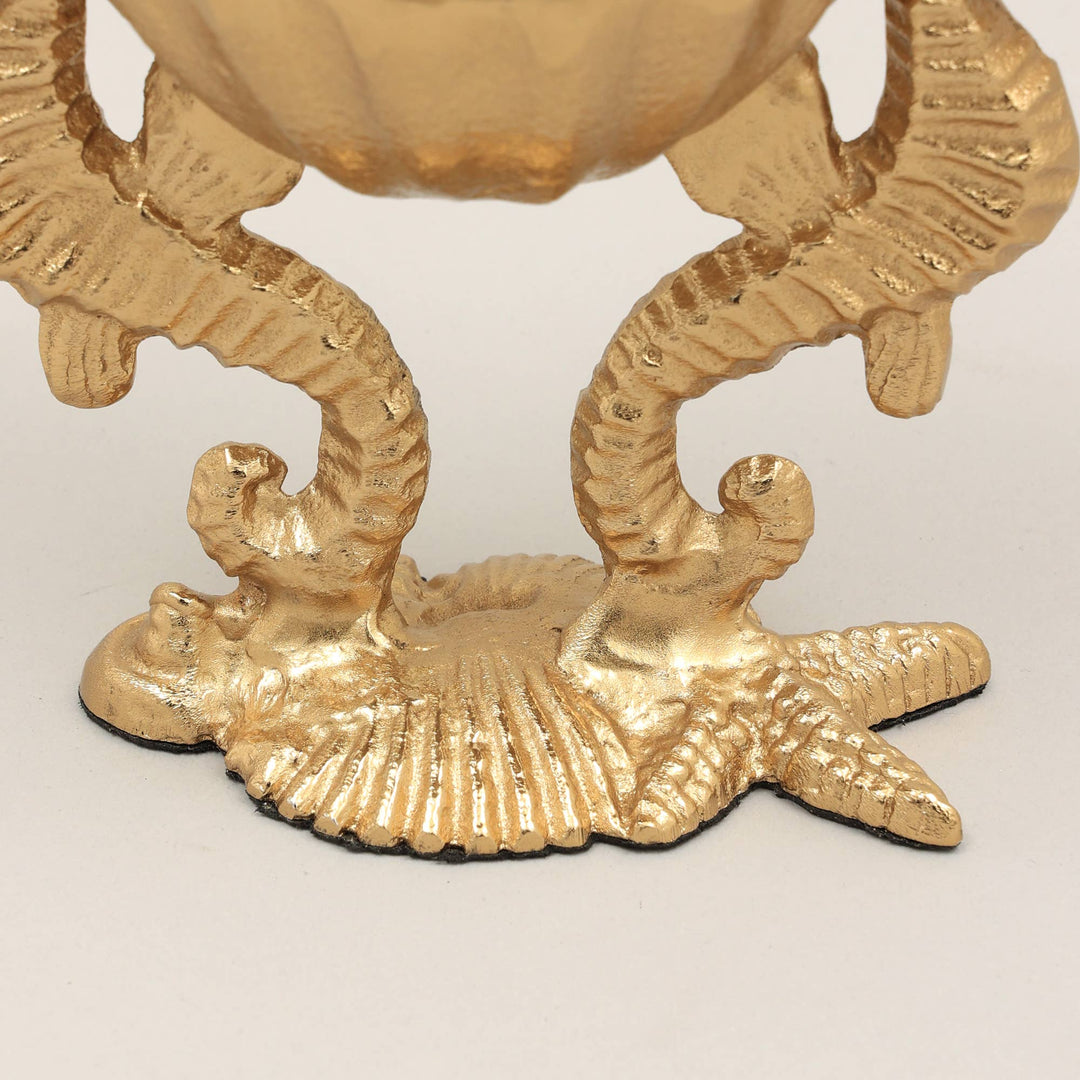 Decorative Bowl with Antique Gold Finish - Table Décor