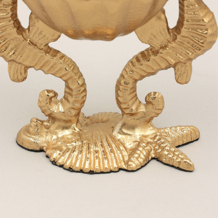 Decorative Bowl with Antique Gold Finish - Table Décor