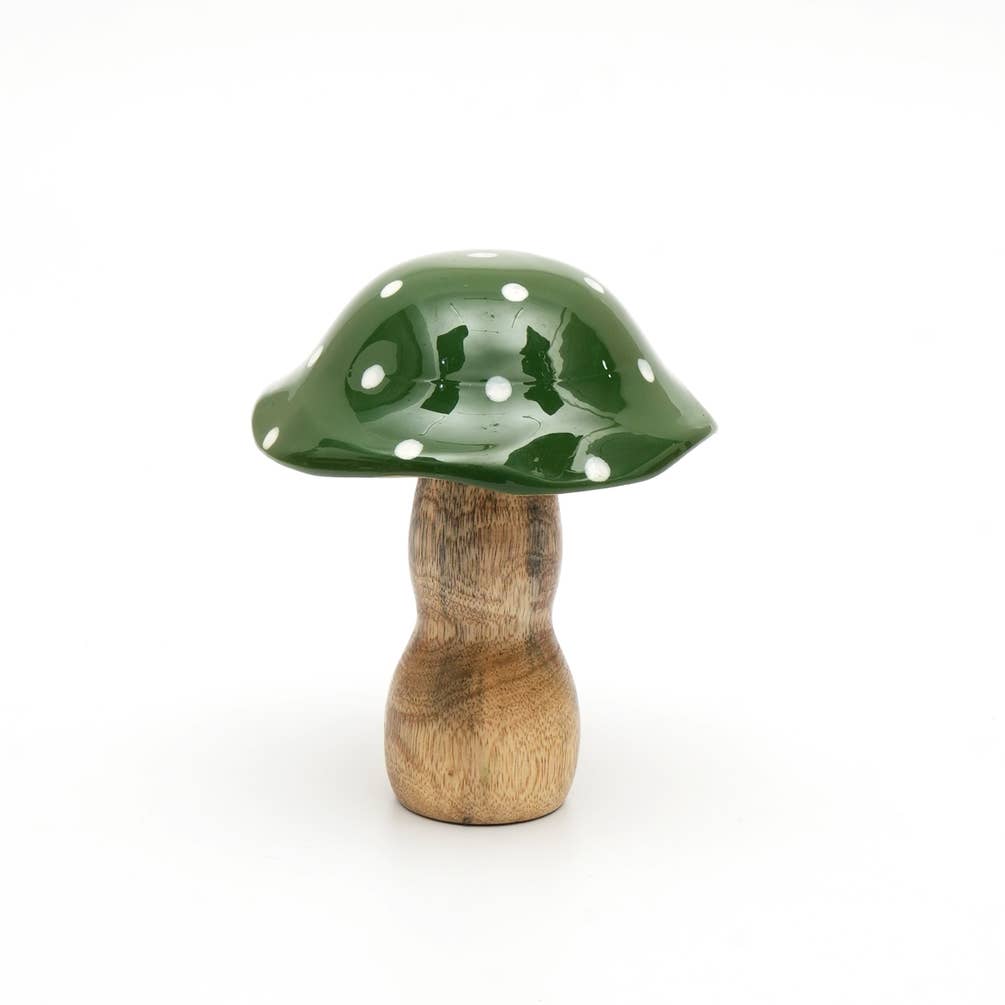 Wooden Table Top Large Mushroom - Set of 2