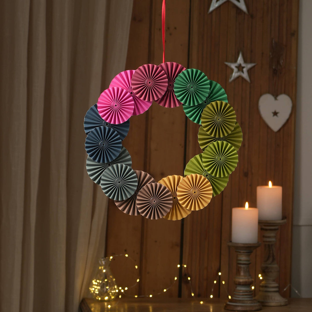 Paper Wreath For Christmas Decoration
