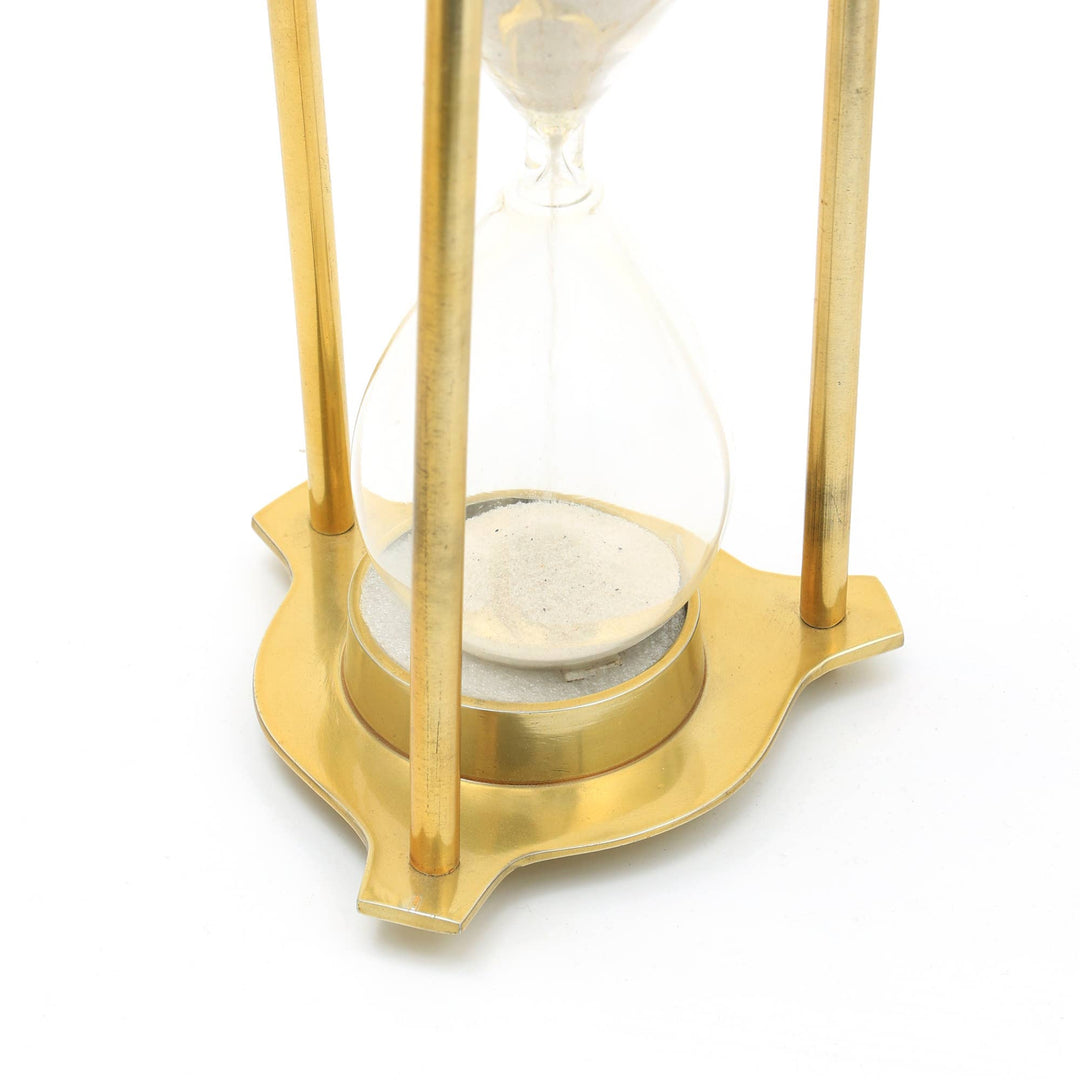 Decorative Aluminum Frame Sand Timer - Hourglass (4.5"X4.5"X9")
