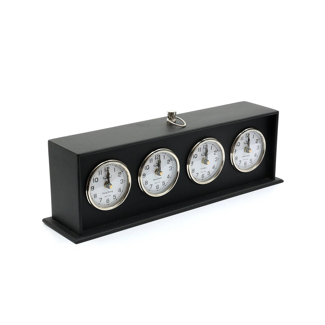 Modern & Decorative Tabletop Time Zone Clock - Desk Clock