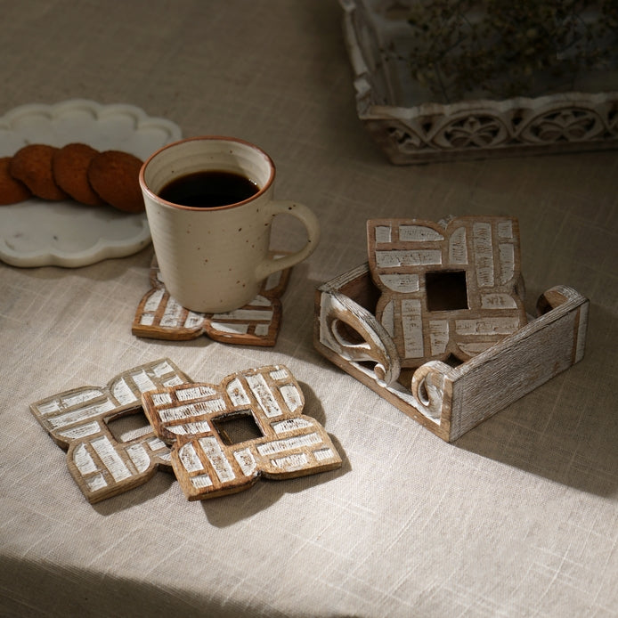 Wooden Coasters Set of 4 (4 Designs)