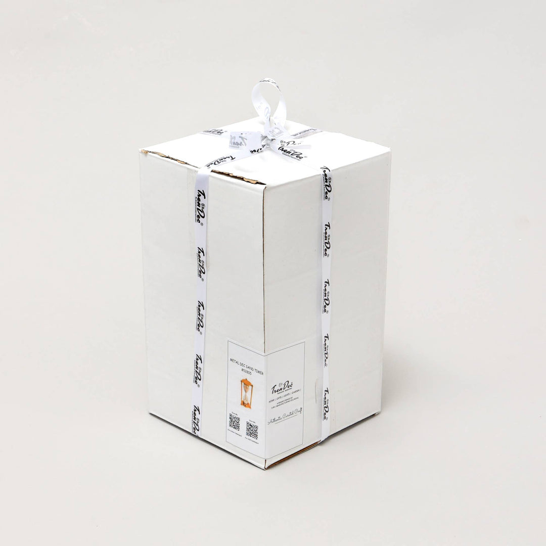 Decorative Aluminum Frame Sand Timer - Hourglass (4.5"X4.5"X9")