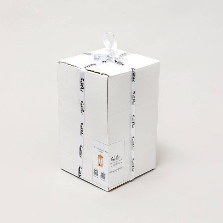 Decorative Aluminum Frame Sand Timer - Hourglass (4.5"X4.5"X9")