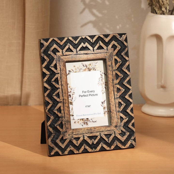 Carving Photo Frame 4'' X 6'' - Mango Wood