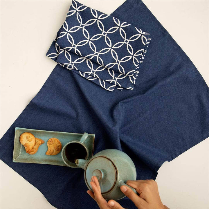 Indigo Swirl Dish Towel / 100% Cotton/ Set Of 2 Pcs / 27.5 X 20.75 Inches (L X W) / Moq -10 Sets