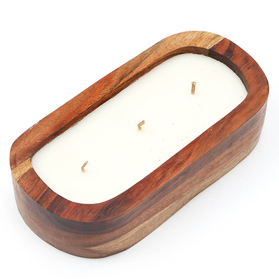 10 OZ WOODEN SCENTED CANDLE