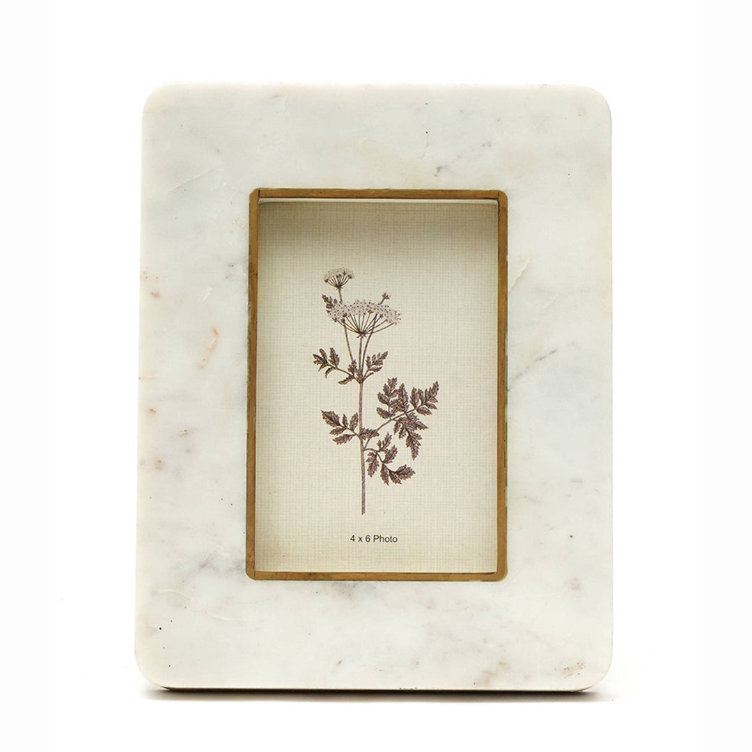 Marble and Brass Photo Frame 4"x 6" photo size