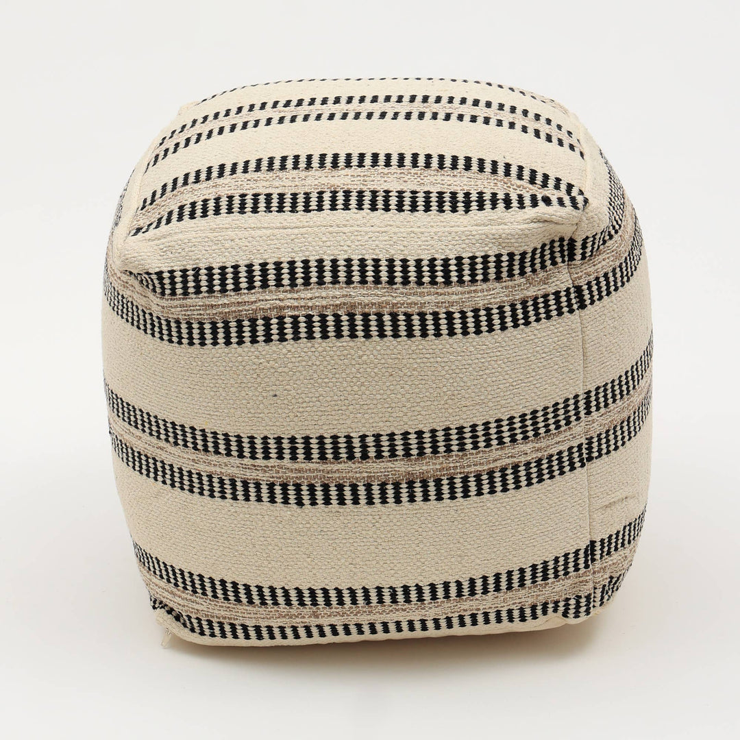 Crafted Pouf 18"x18" - Decorative Pouf for Living Room, Bedroom, & Home Décor