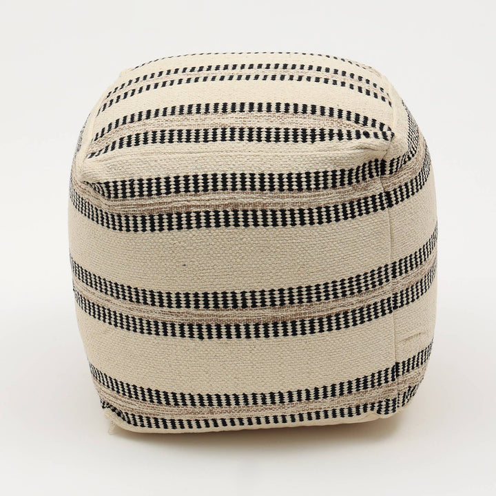 Crafted Pouf 18"x18" - Decorative Pouf for Living Room, Bedroom, & Home Décor