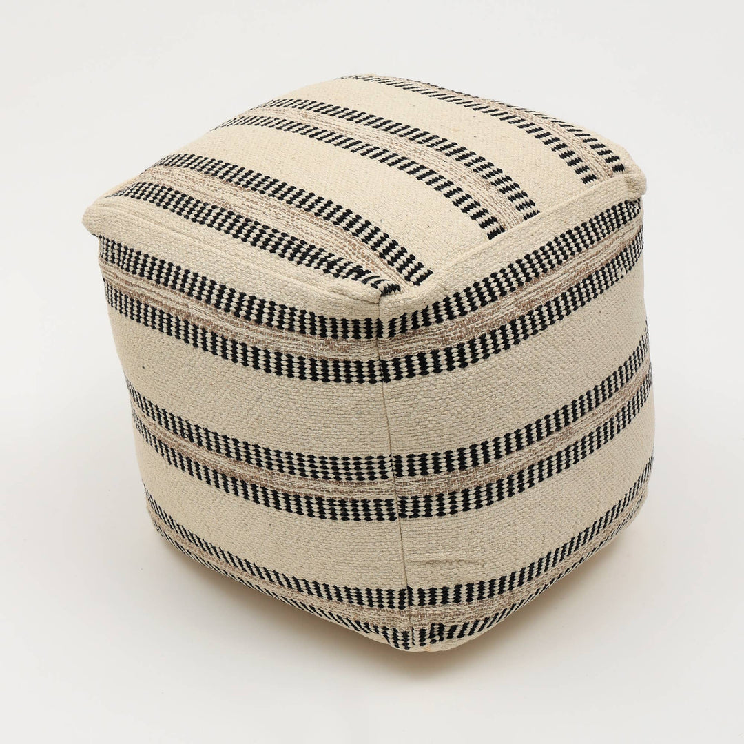 Crafted Pouf 18"x18" - Decorative Pouf for Living Room, Bedroom, & Home Décor