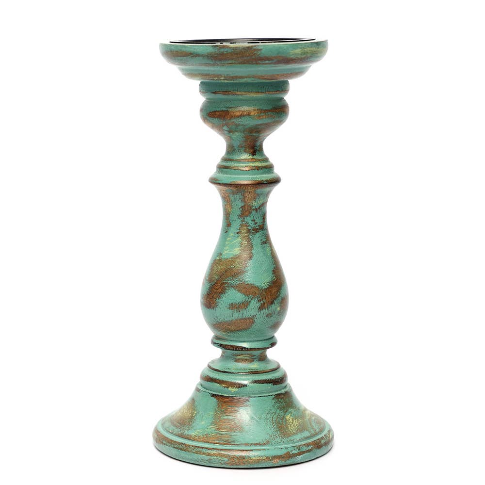 Candle Holder - Green Antique