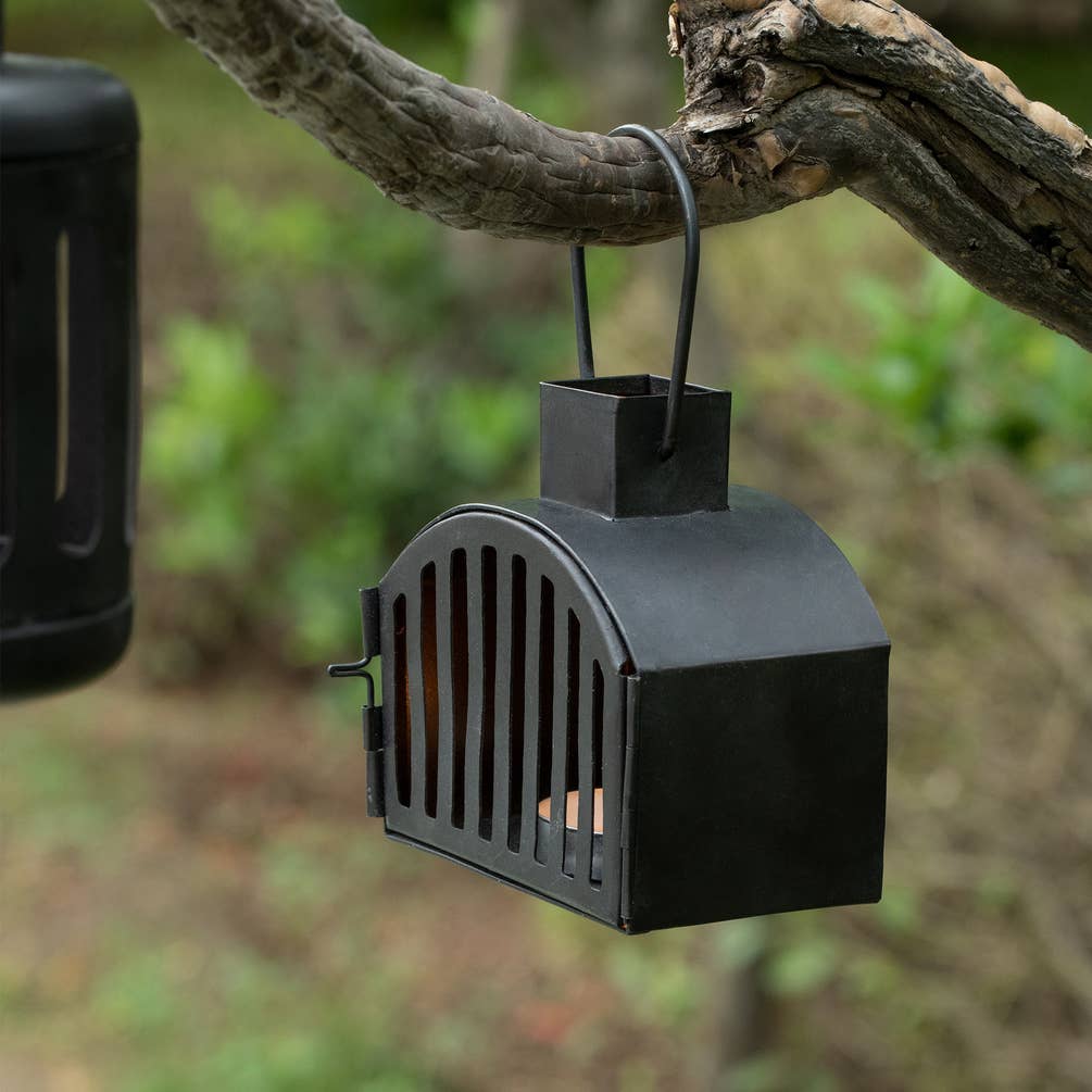 Kuma Metal Oval Lantern Set Of 2 (With T-Light)