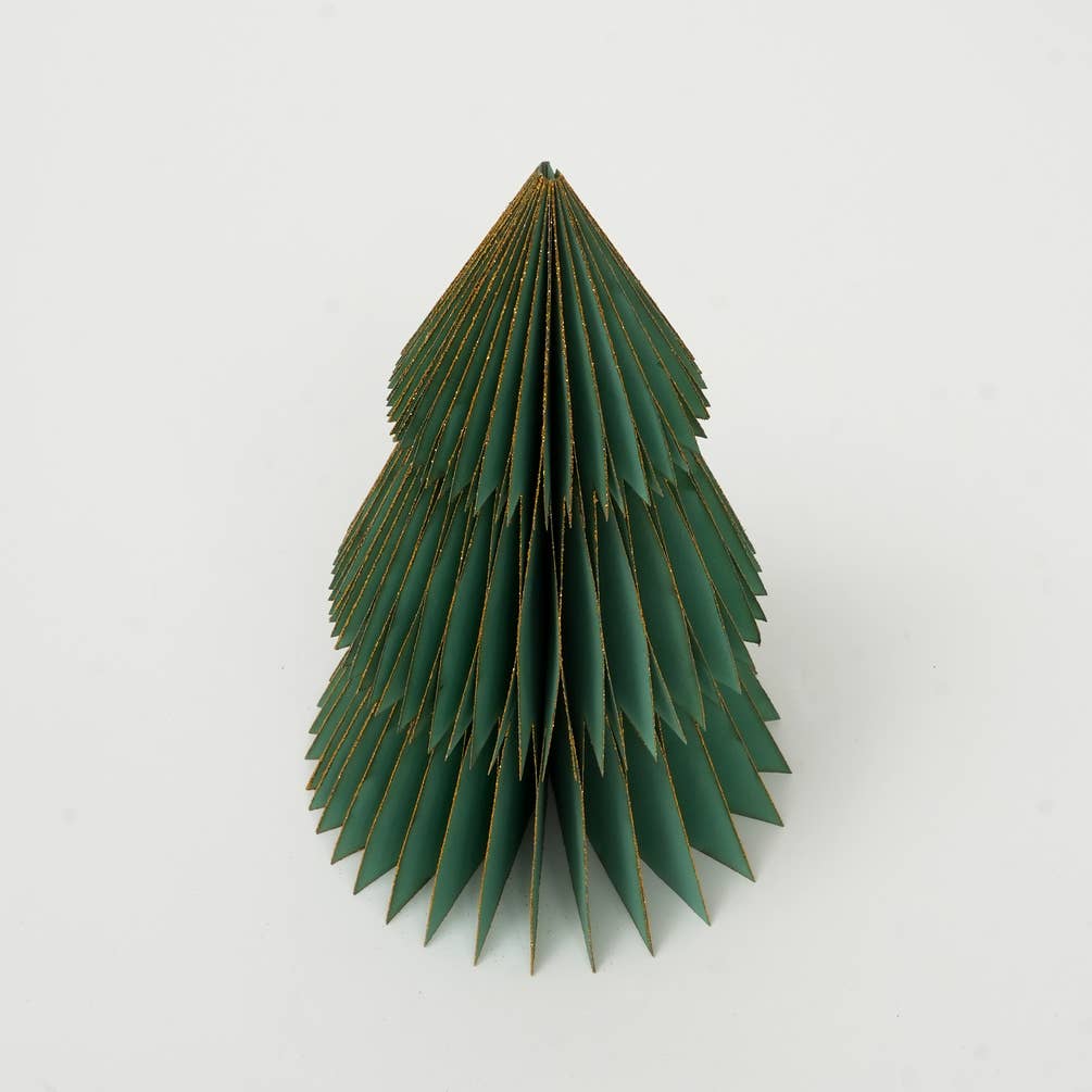 Green Handmade Paper Tree  6.5"(Dia) X 11"(H)