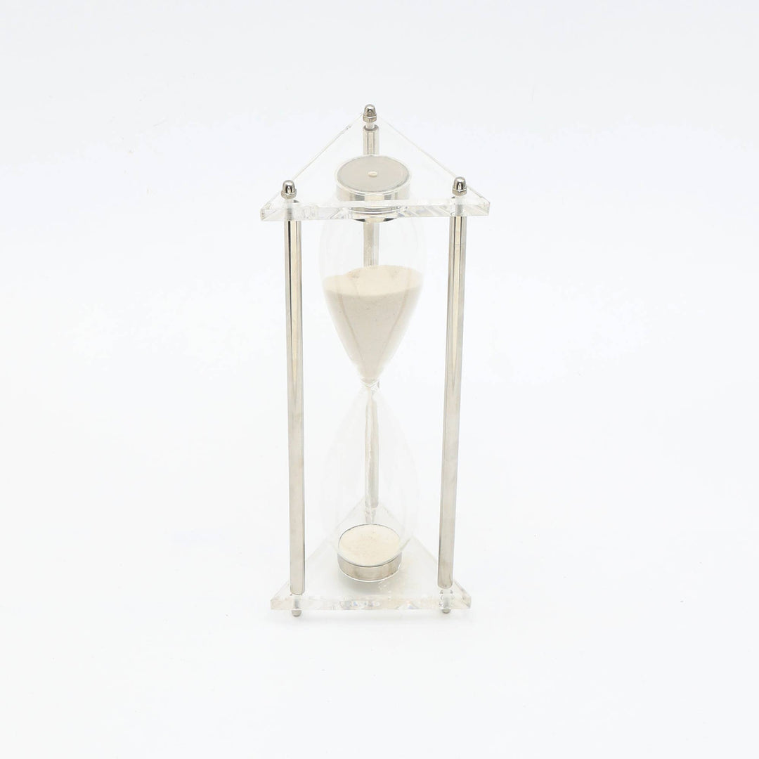 Decorative Aluminum Frame Sand Timer - Hourglass (4.5"X4.5"X12.5")