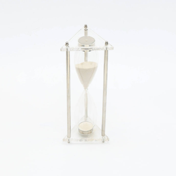 Decorative Aluminum Frame Sand Timer - Hourglass (4.5"X4.5"X12.5")