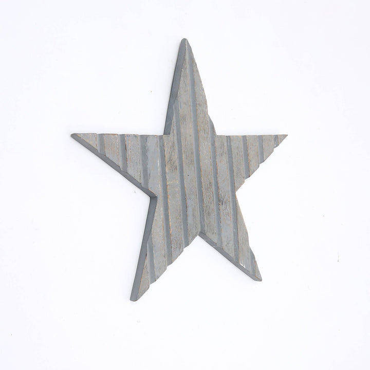 Hand Craved Wooden Star Wall Decor