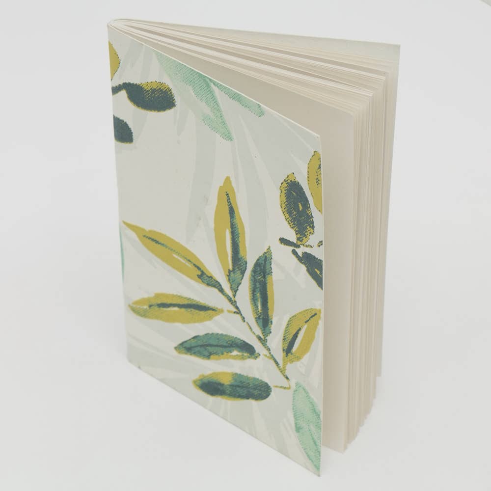 Handmade Recycled Notebook With Soft Cover - Green