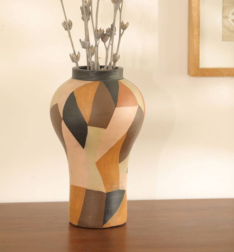 Retro Terracotta Vase (Large)