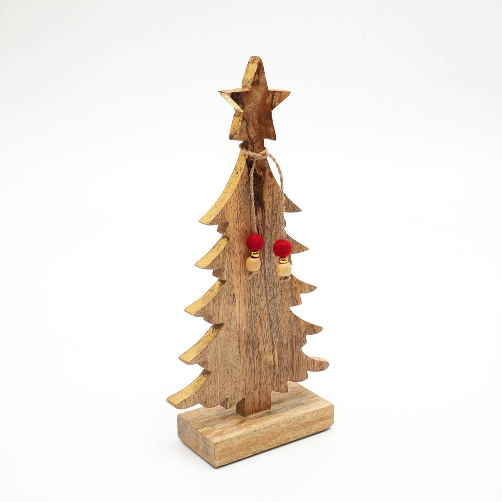 Wooden Tabletop Christmas Conifer Tree