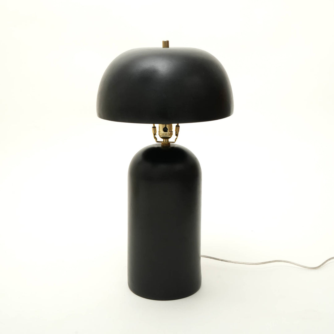 Handcrafted Decorative Black Ceramic Table Lamp-13"x13"x24.5"