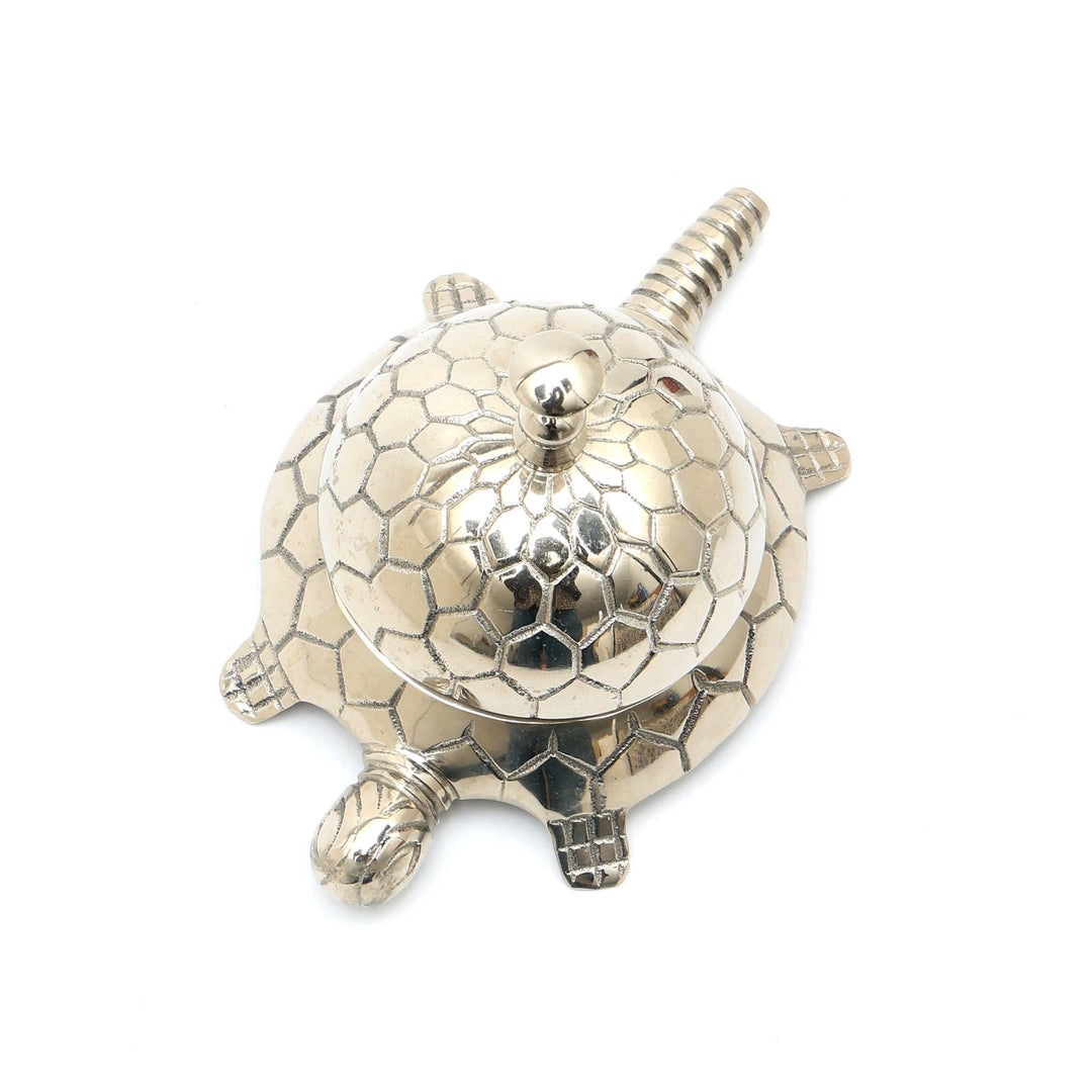 Decorative Aluminum Desk Bell in Turtle Shape - 7.5" Dia