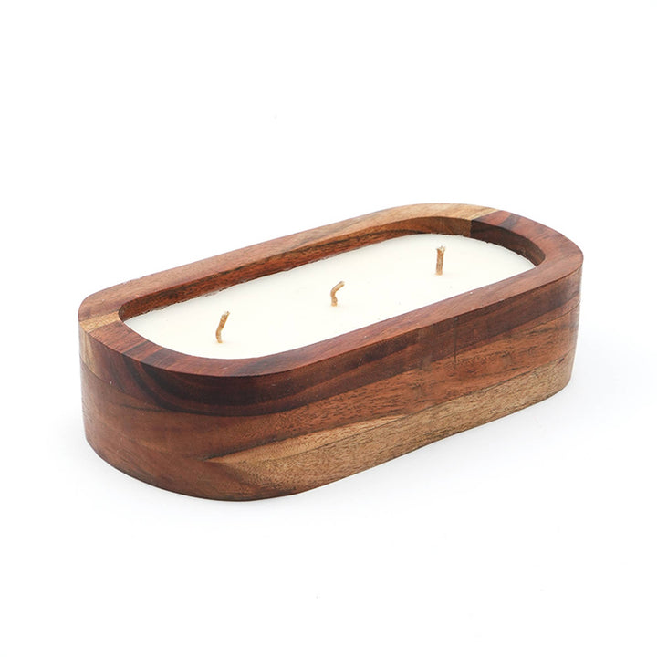 10 OZ WOODEN SCENTED CANDLE