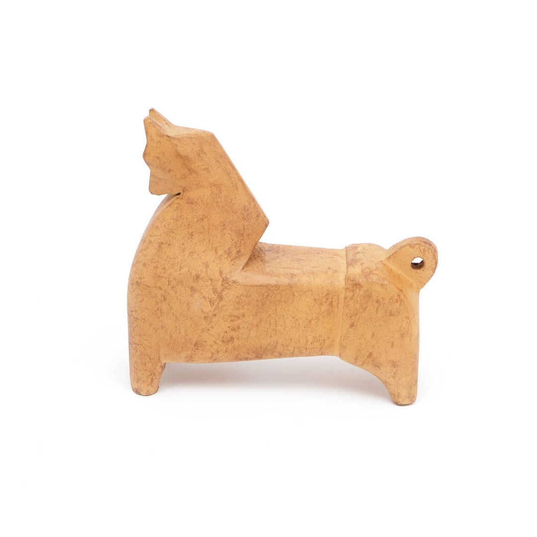 Wooden Horse Décor Object Size 8X2.75X8 Inch