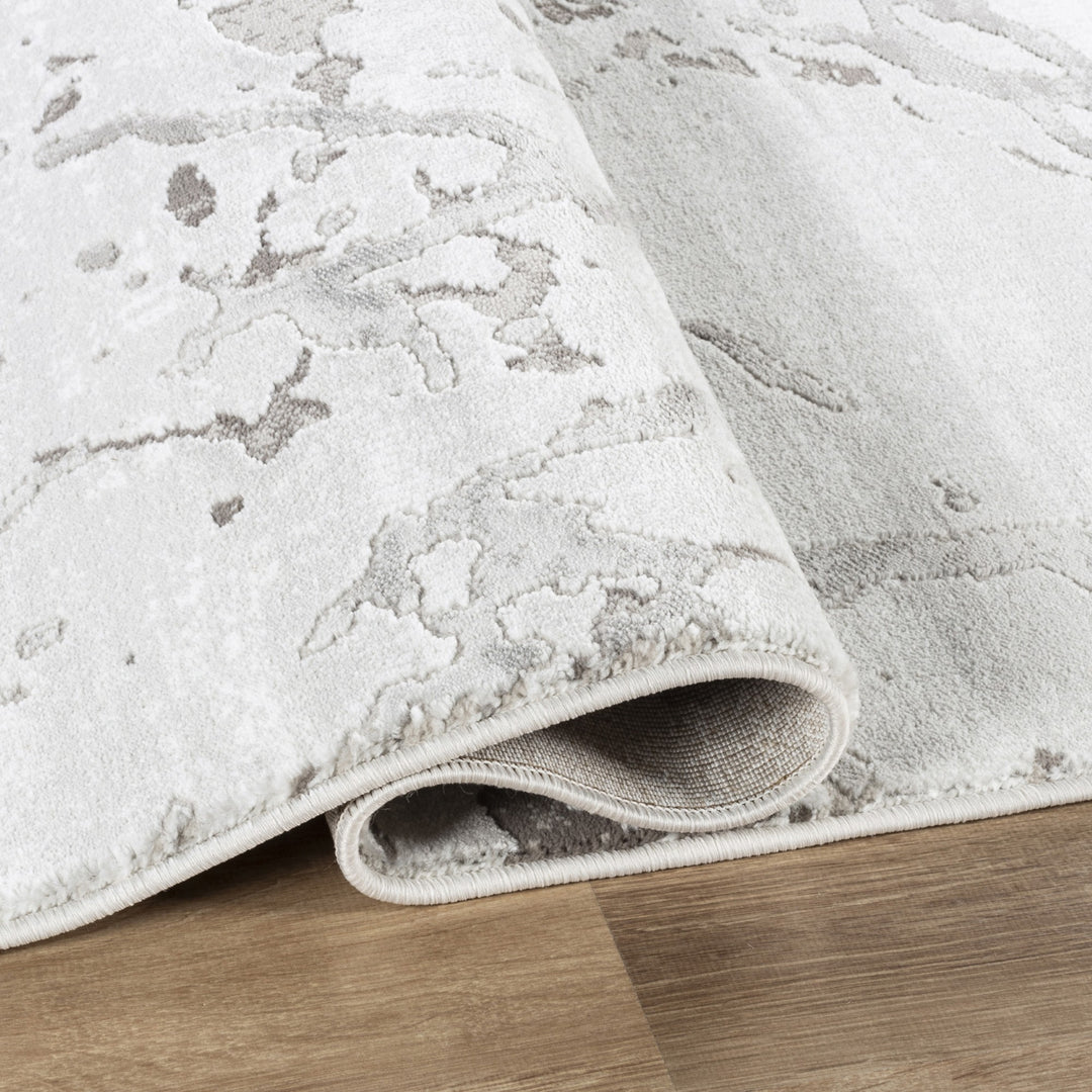 Troy Marble Abstract Area Rug | Modern Polyester Indoor Rug | Distressed Stone Pattern
