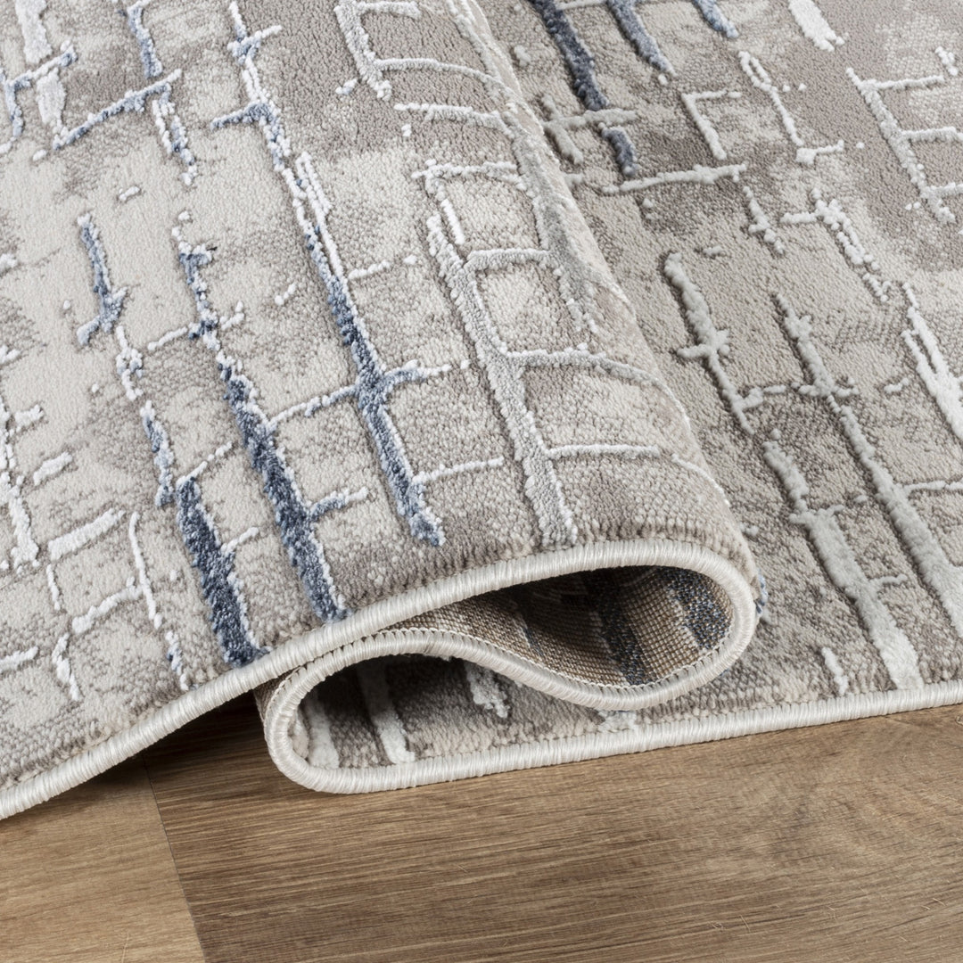 Troy Abstract Area Rug | Modern Polyester Indoor Rug | Textured Distressed Pattern