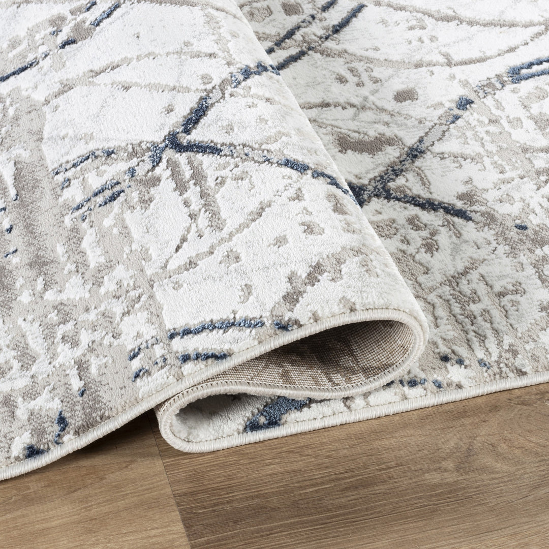 Troy Abstract Trellis Area Rug  | Soft Polyester Rug | Modern Geometric Lattice Design Indoor Carpet for Living Room, Bedroom & Dining Room