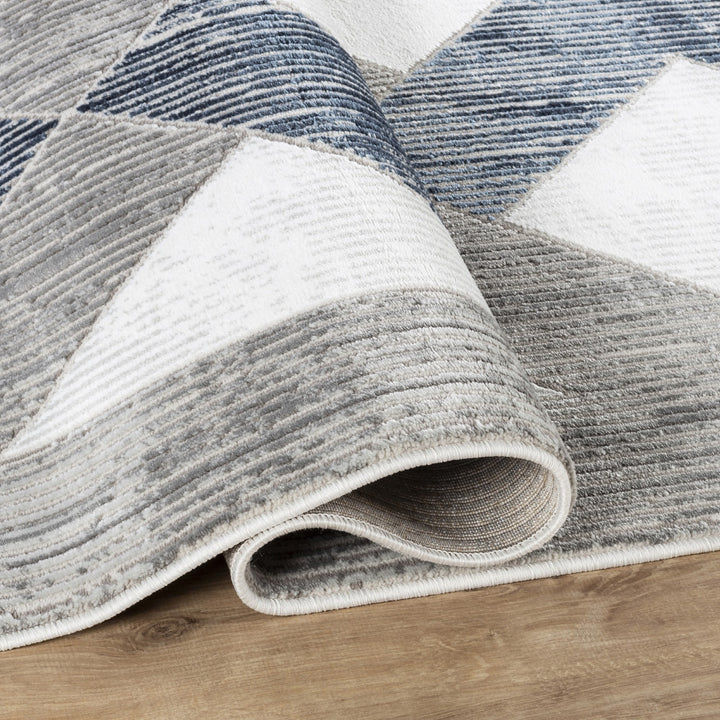 Troy Modern Geometric Area Rug | Soft Polyester  Indoor Rug for Living Room, Bedroom, Dining Room & Office | Contemporary Diamond Pattern