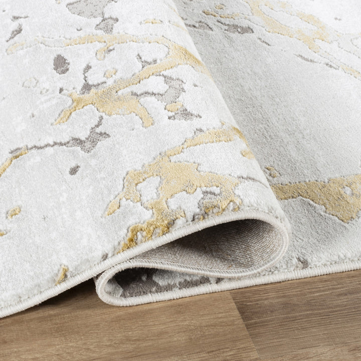 Troy Marble Abstract Area Rug | Modern Polyester Indoor Rug | Distressed Stone Pattern