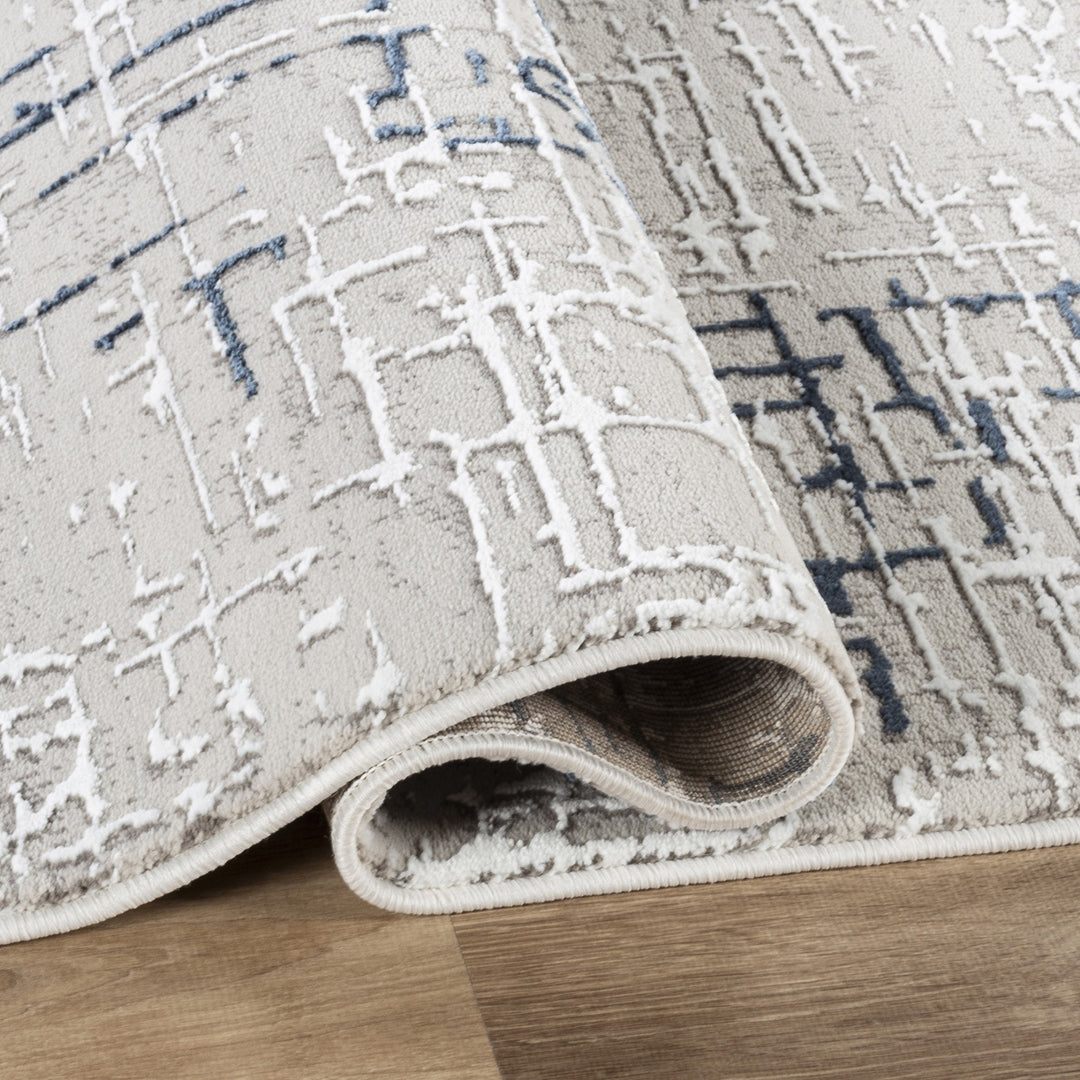 Troy Modern Abstract Area Rug | Soft Polyester Indoor Rug for Living Room, Bedroom, Dining Room & Office