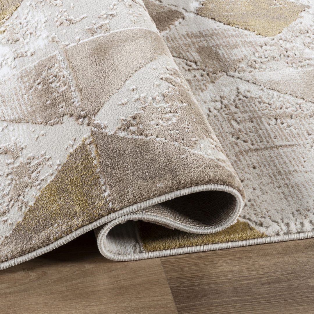 Troy Geometric Abstract Area Rug | Modern Polyester Indoor Rug | Diamond Pattern Accent Rug