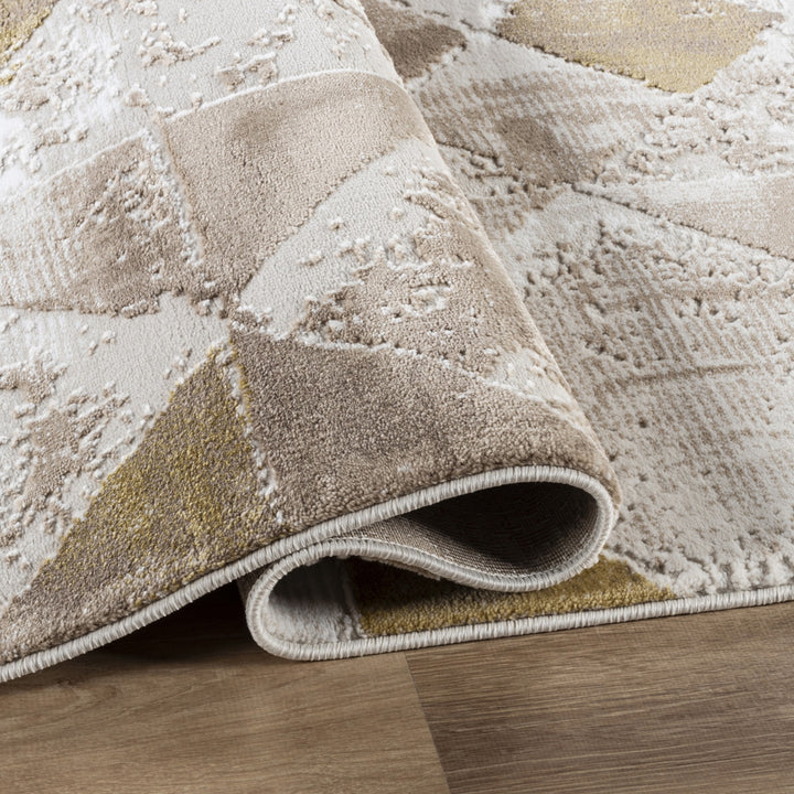 Troy Geometric Abstract Area Rug | Modern Polyester Indoor Rug | Diamond Pattern Accent Rug