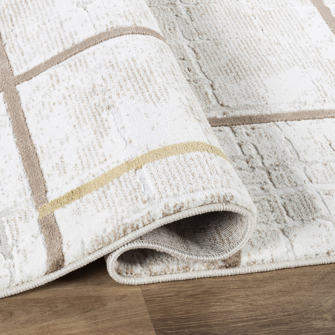 Troy Modern Geometric Area Rug  | Soft Polyester Rug | Contemporary Abstract Line Design Indoor Rug for Living Room, Bedroom & Dining Room
